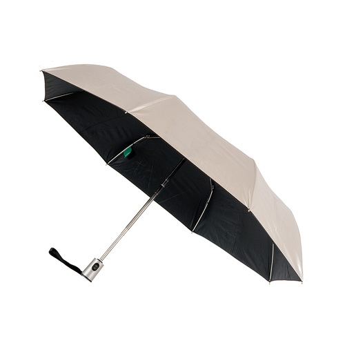 Clifton Women's Folding 96cm Auto Open Silver Coated Umbrella Black Inside