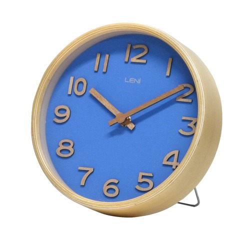 Leni Wooden 18cm Table Clock Home/Office Decor Navy