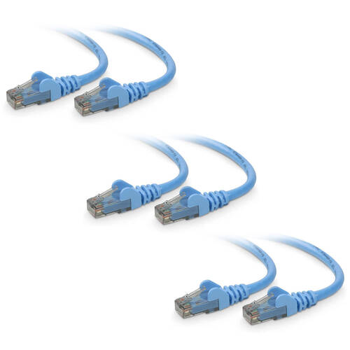 3PK Belkin UTP Ethernet 3M Cable - Blue