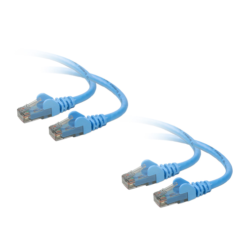 2PK Belkin CAT6 Snagless 1m Ethernet Patch Cable - Blue