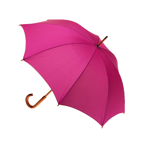 Clifton Women's Walking 103cm Wood Handle Umbrella - Fuchsia