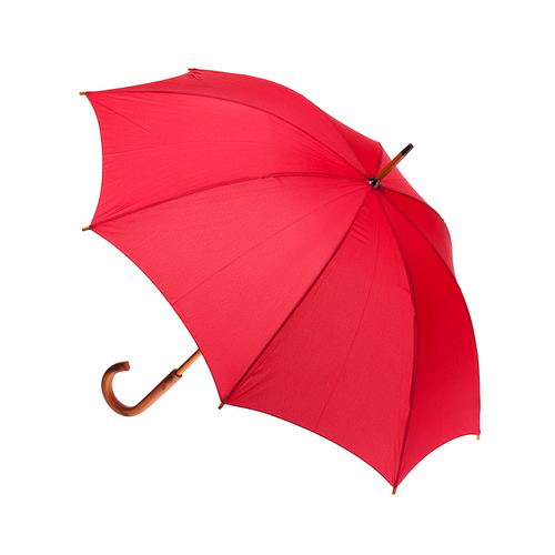 Clifton Women's Walking 103cm Wood Handle Umbrella - Red