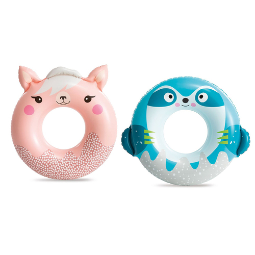 2PK Intex Cute Animal Inflatable Tubes Float Assorted 76cm