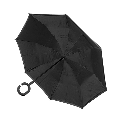 Clifton Outside-In Reverse Cover 107cm Windproof Umbrella - Black