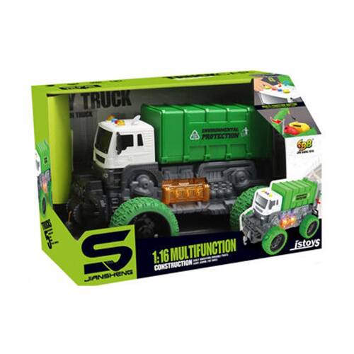 ABT Garbage Truck Monster Wheels Lights & Sounds 30cm 3Y+ Green