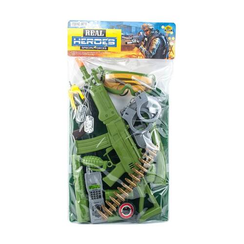 16pc ABT Kids Costume Military Dress Up Set Special Forces 3Y+