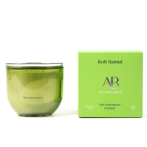 Aromabotanical Koh Samui Lemongrass Ginger Scent Fragrance Candle Jar 400g