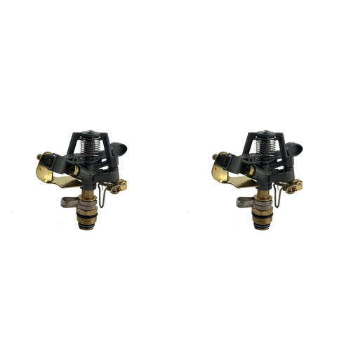 2PK AgBoss Even Coverage Large Distance Impulse Sprinkler Head Gardening Black