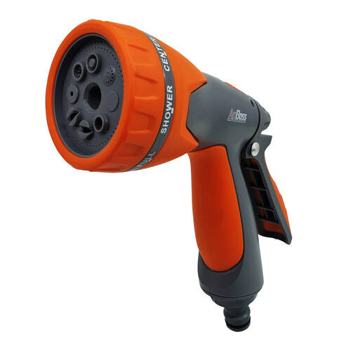 AgBoss 8-Pattern Adjustable Gardening Spray Gun Orange and Black