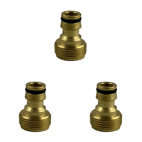 3PK AgBoss Brass Male Adaptor to Sprinklers and Spray Gun 3/4 Inch