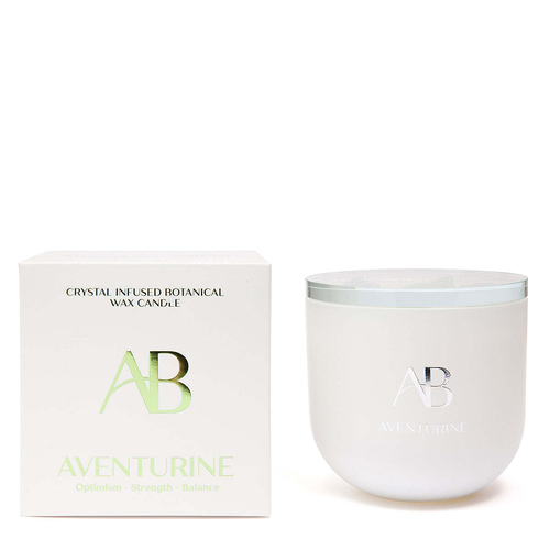 Aromabotanical Aventurine Crystal Infused 340g Scented Wax Candle