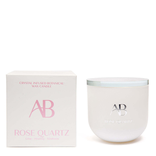 Aromabotanical Rose Quartz Crystal Infused 340g Scented Wax Candle