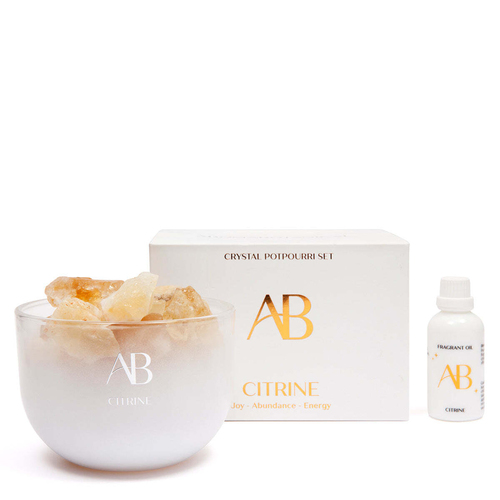 3pc Aromabotanical Crystal 50ml Potpourri & Oil Set - Citrine