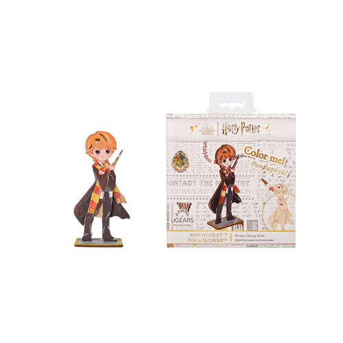 Ugears Wooden Coloring Model 3D Puzzle 7.7x15.2cm - Ronald Weasley 6y+