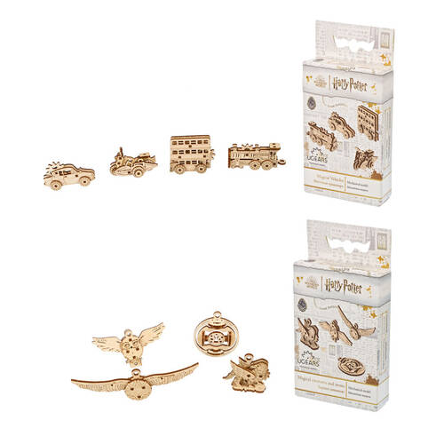 2pc Ugears Magical Creatures & Items/Harry Potter Vehicles 3D Puzzle Set 8y+