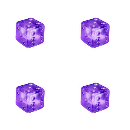 4PK Smooshos Super Squeeze Dice Soft Portable Multi-Coloured Squishy Toy Assorted