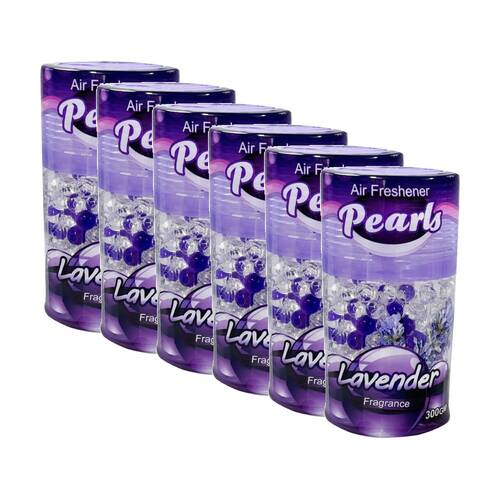 6PK Pearls Bead Air Freshener/Deodariser Anti-Mould 300g Ocean/Lavender Assorted