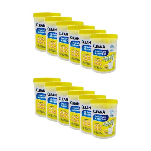 12PK Cleana Refillable Dehumidifier Anti-Mould 300g Various Scents Assorted