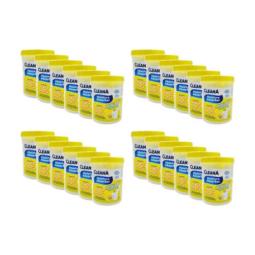 24PK Cleana Refillable Dehumidifier Anti-Mould 300g Various Scents Assorted