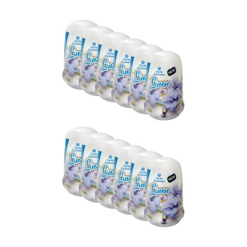12PK Cleana Air Fresh Cone Gel Room Scent/Air Freshener 200g Linen Fragrance
