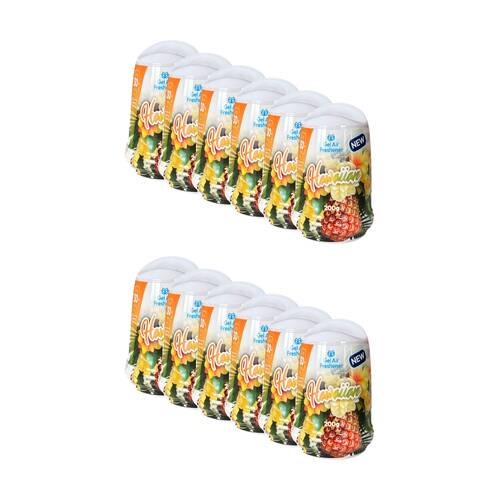 12PK Cleana Air Fresh Cone Gel Room Freshener 200g Hawaiian/Tropical Fragrance