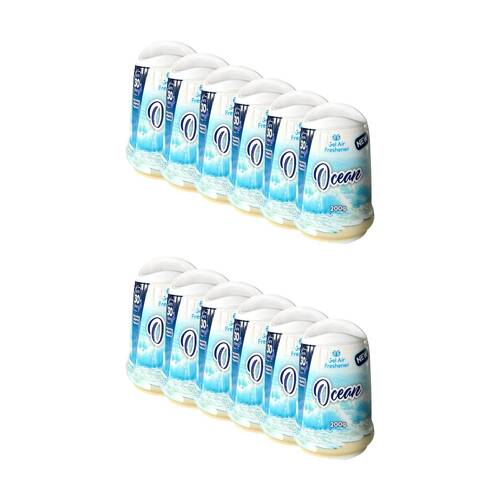 12PK Cleana Air Fresh Cone Gel Room Scent/Air Freshener 200g Ocean Fragrance