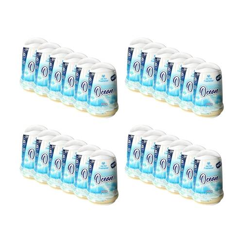 24PK Cleana Air Fresh Cone Gel Room Scent/Air Freshener 200g Ocean Fragrance