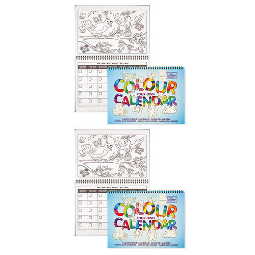 2PK Xmas 7124 Colour Your Own Calendar 30cm