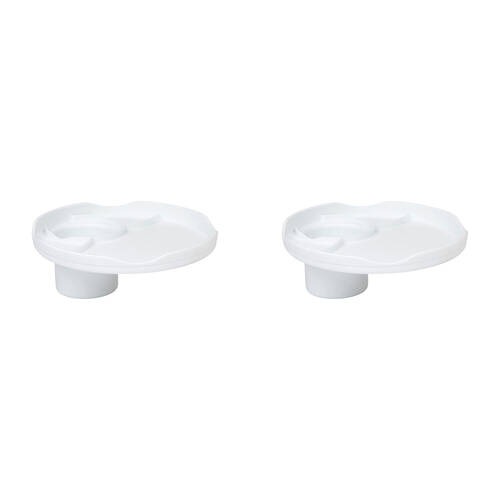 2PK RoboCup Multi-Section Camping/Travel Plate 21.6cm - White