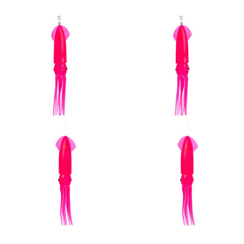 2PK Sea Pro 2 Squid Daisy Chain Offshore Trolling Lure 25.5x12cm - Pink