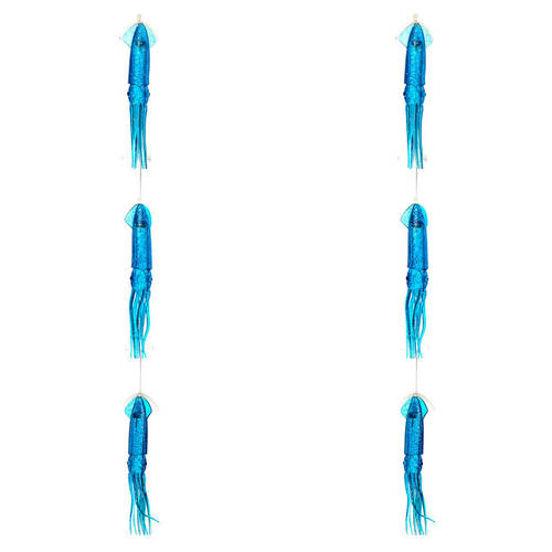 2PK Sea Pro 3 Squid Daisy Chain Offshore Trolling Lure 25.5x11cm - Blue
