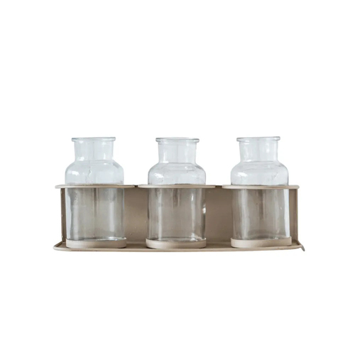 Rayell Sydney 28cm Glass Botanical Beakers - Beige