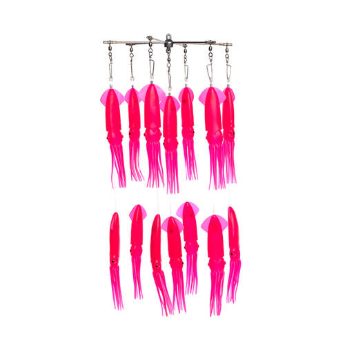 Sea Pro Dredge 14 Squids Offshore Trolling Lure 12 In - Pink