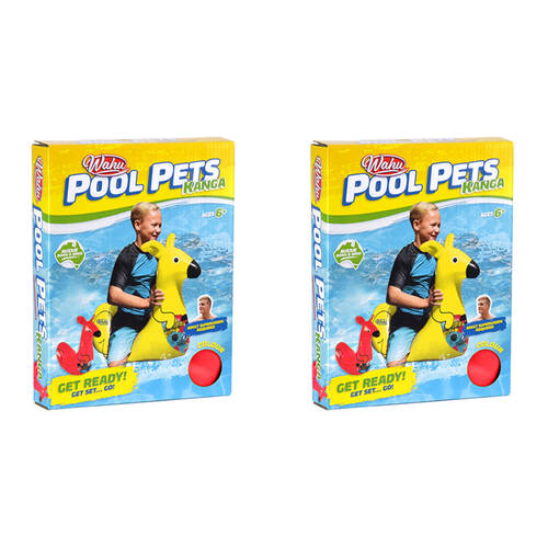 2PK Wahu Pool Pets Kanga Racer Inflatable Float Ride-On Toy 6y+ 90cm Assorted
