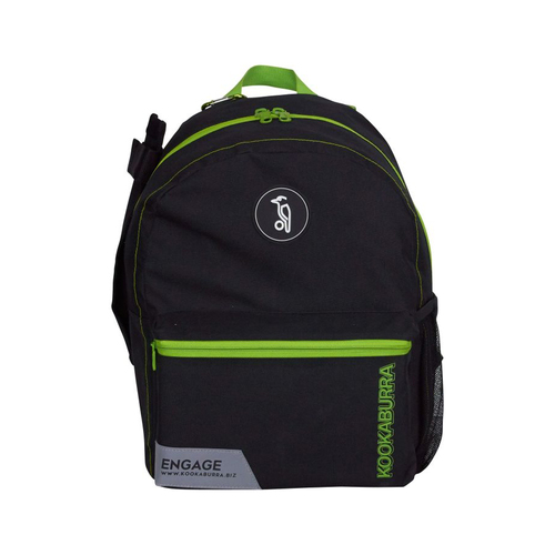 Kookaburra Engage Sports Rucksack/Backpack Bag Black/Lime