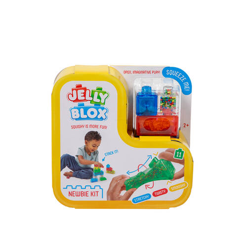 11pc Jelly Blox Newbie Kit Squishy Sensory Soft Building Blocks Toy 2y+
