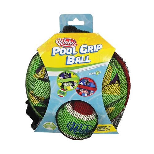 Wahu Pool Grip Ball Waterproof Neoprene Kids Swimming Toy w/2 Pads 1 6y+