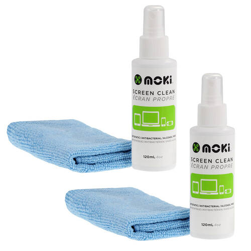 2PK Moki Screen Clean 120mL Spray w/ Cloth