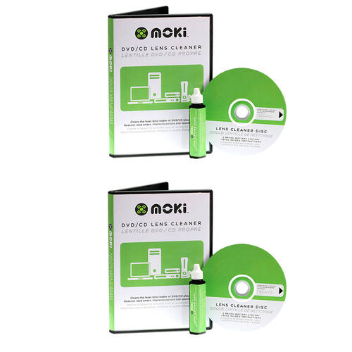2PK Moki DVD/CD Game Lens Cleaner Kit