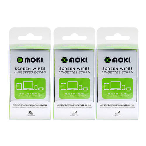 3PK Moki Screen Wipes 10PK