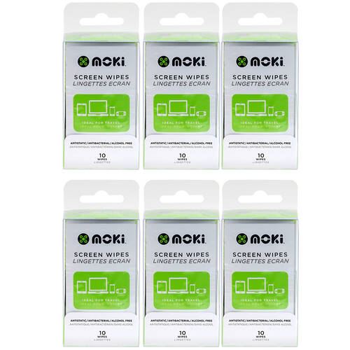 6PK Moki Screen Wipes 10PK