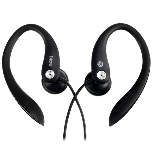 Moki Ear Hooks Sports Earphones 3.5mm Black