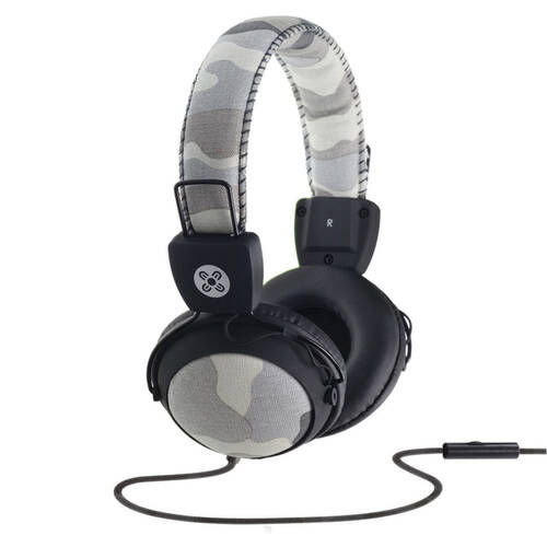 Moki Camo Headphones w/ In-line Mic - Grey
