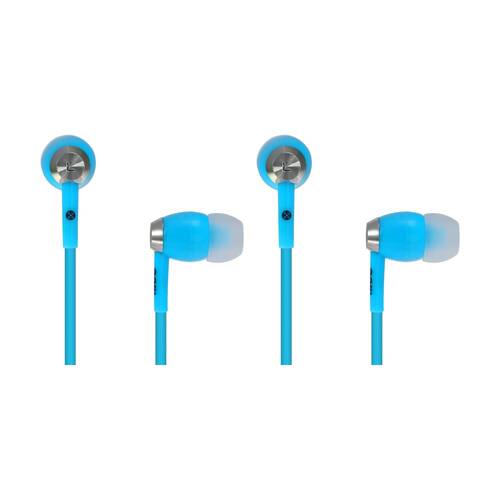 2PK Moki Lightweight 3.5mm Wired Hyperbuds Earphones 95dB 120cm Blue