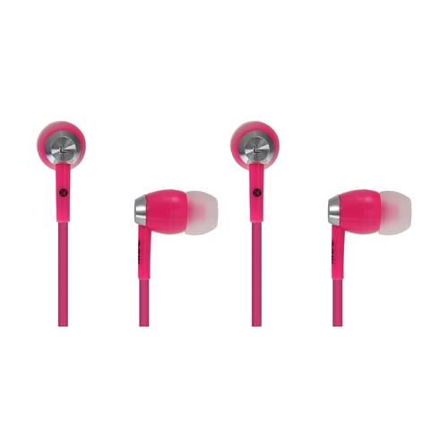 2PK Moki Lightweight 3.5mm Wired Hyperbuds Earphones 95dB 120cm Pink