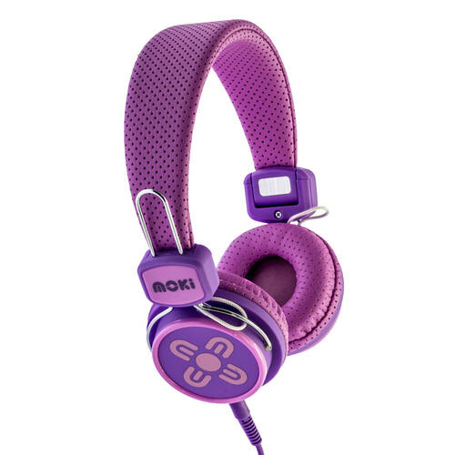 Moki Kid Safe Volume Limited Headphones 3y+ Pink & Purple