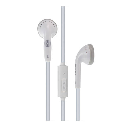 Moki Stereo In-Line Mic & Control Earphones - White