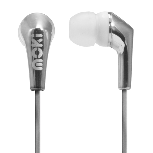 Moki Metallics Earphone - SILVER 