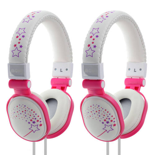 2PK Moki Popper Sparkles Headphones White
