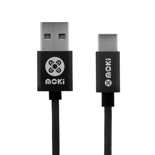 Moki Braided Type-C Cable Syn'C Cable 90cm/3ft Black Tip
